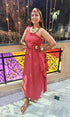 Red One Sided Kaftan and Belt